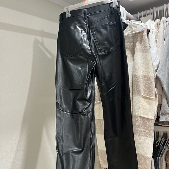 Abercrombie & Fitch Vegan Leather Pants - Black - Picture 3 of 4